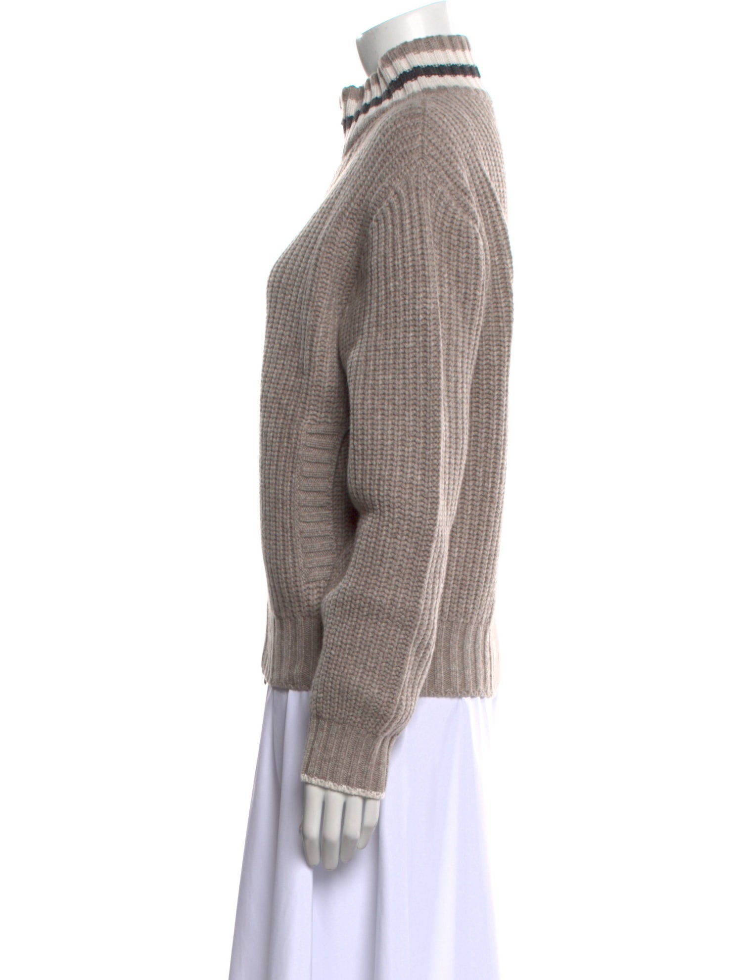 Brunello Cucinelli Cashmere Colorblock Pattern Sweater