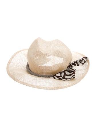 Brunello Cucinelli Hemp Woven Wide Brim Sun Hat