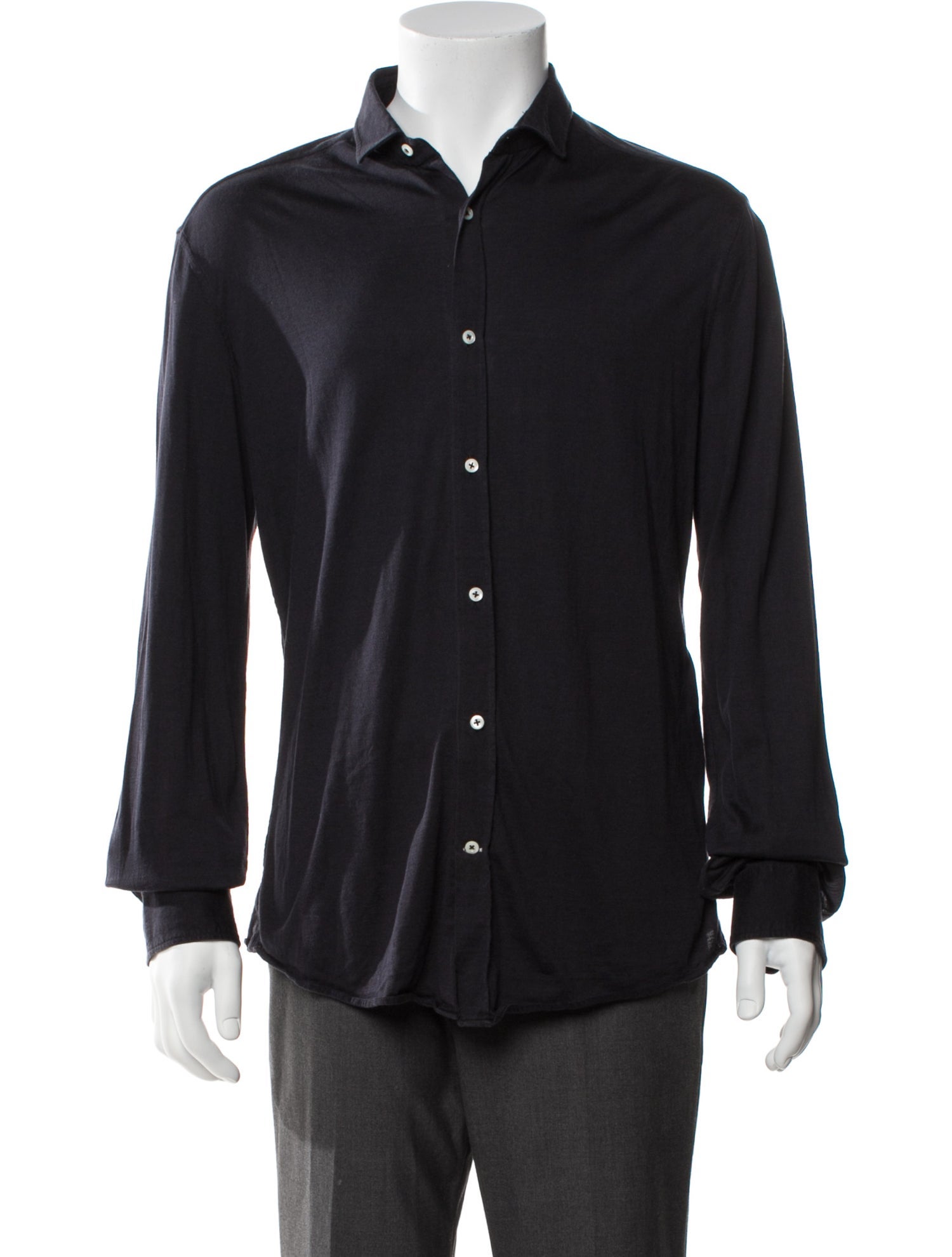 Brunello Cucinelli Silk Long Sleeve Dress Shirt