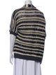 Brunello Cucinelli Striped Open Front Sweater