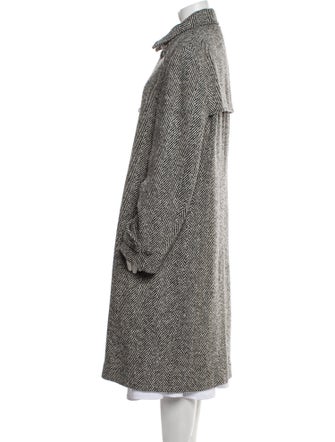 Brunello Cucinelli Tweed Pattern Trench Coat