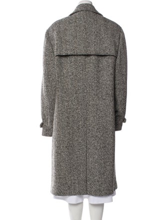 Brunello Cucinelli Tweed Pattern Trench Coat