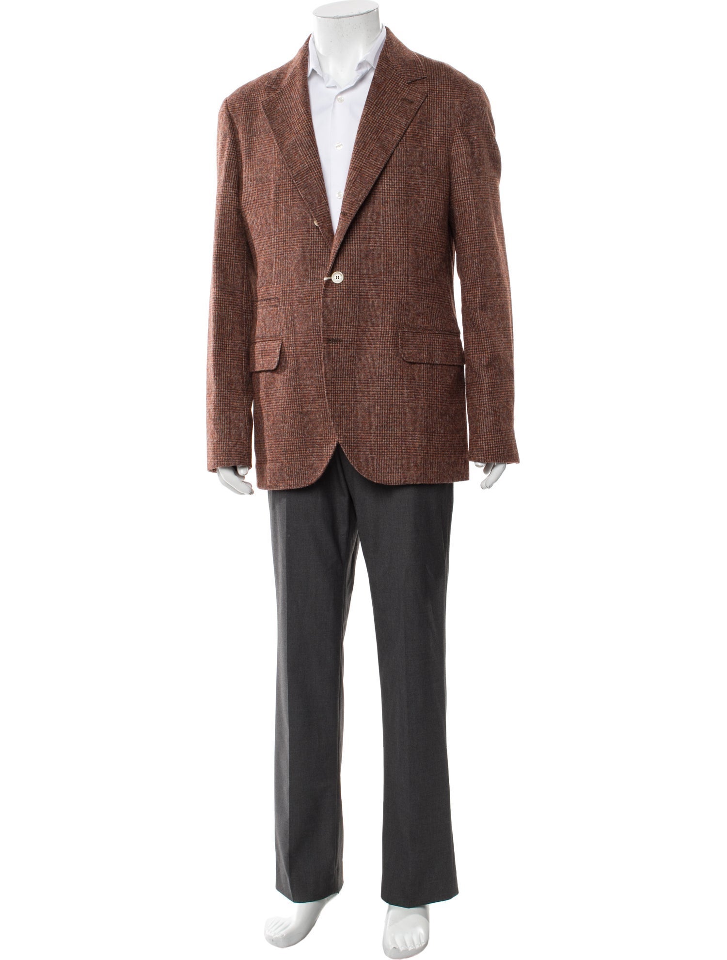 Brunello Cucinelli Plaid Print Blazer