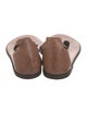Brunello Cucinelli Monili Leather T-Strap Sandals