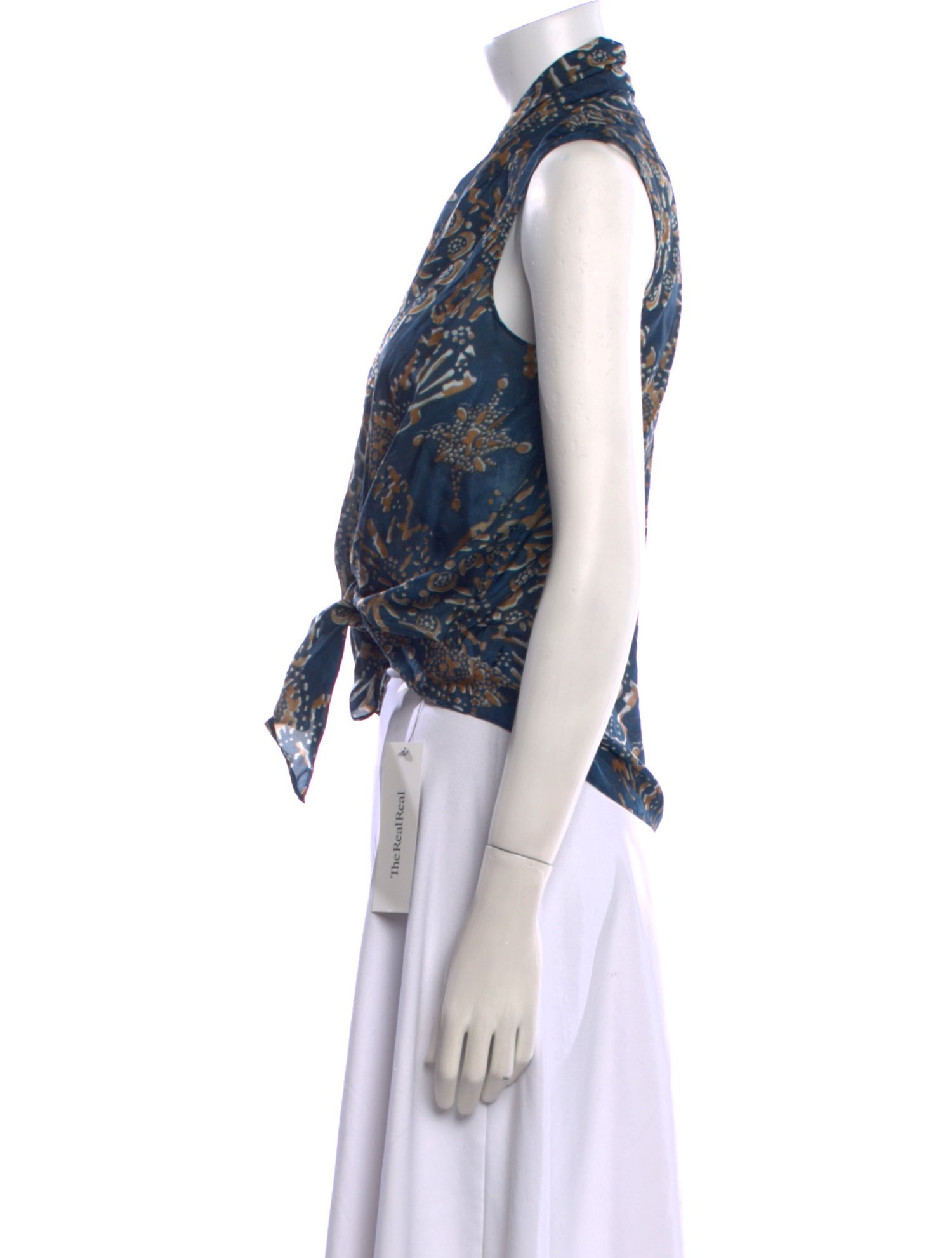 Brunello Cucinelli Silk Paisley Print Crop Top