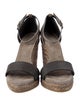 Brunello Cucinelli Suede Crystal Embellishments Espadrilles