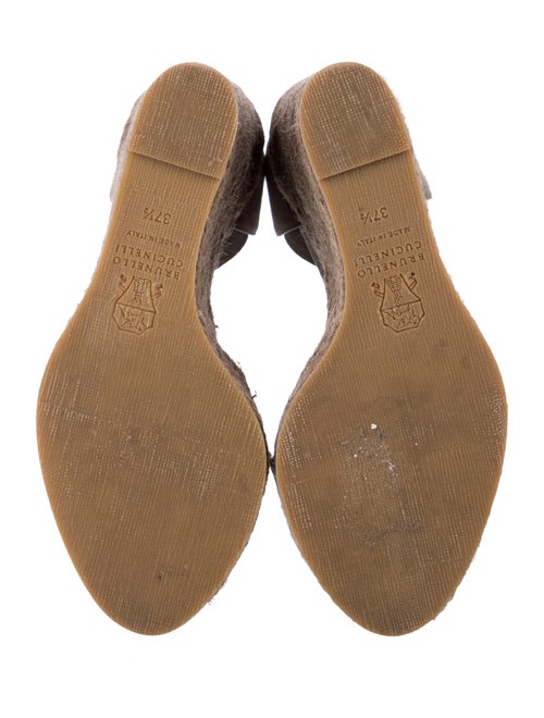 Brunello Cucinelli Suede Crystal Embellishments Espadrilles
