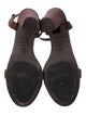 Brunello Cucinelli Monili Leather T-Strap Sandals