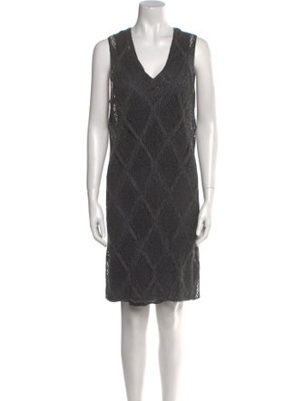 Brunello Cucinelli V-Neck Mini Dress