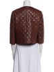 Brunello Cucinelli Leather Printed Evening Jacket