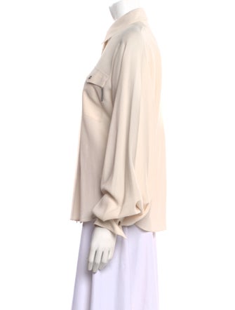 Brunello Cucinelli Long Sleeve Button-Up Top