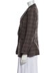 Brunello Cucinelli Virgin Wool Plaid Print Blazer