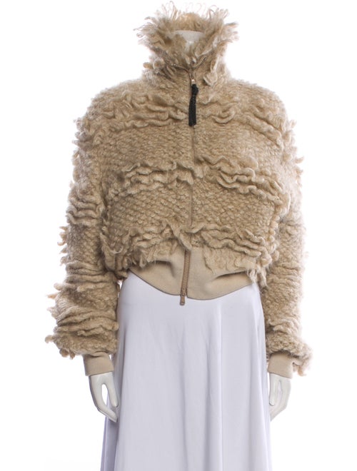 Brunello Cucinelli Mohair Printed Faux Fur Jacket