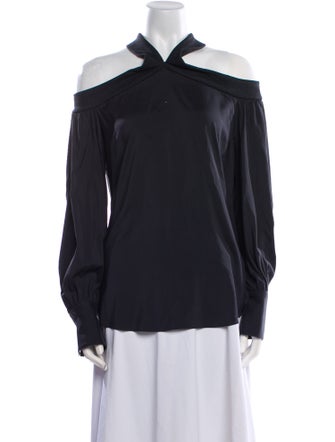 Brunello Cucinelli Silk Off-The-Shoulder Blouse