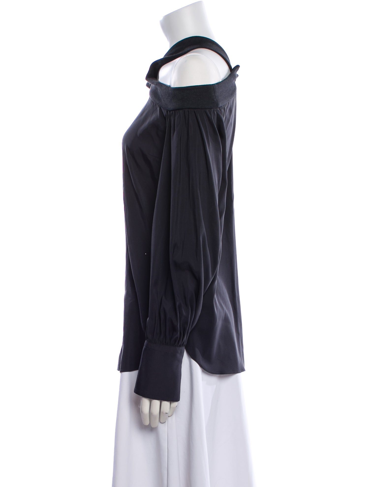 Brunello Cucinelli Silk Off-The-Shoulder Blouse