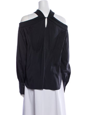 Brunello Cucinelli Silk Off-The-Shoulder Blouse