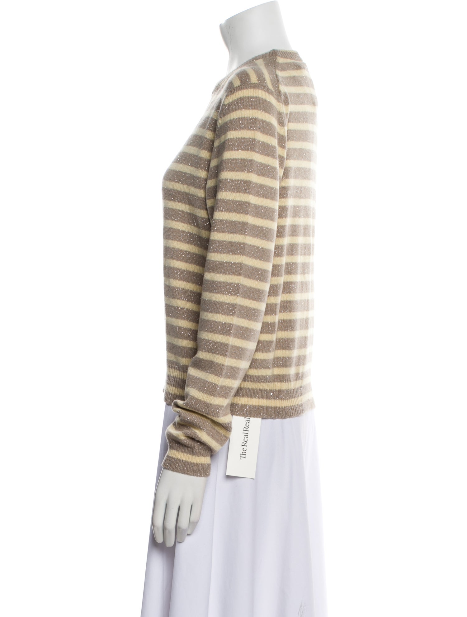 Brunello Cucinelli Striped Crew Neck Sweater w/ Tags