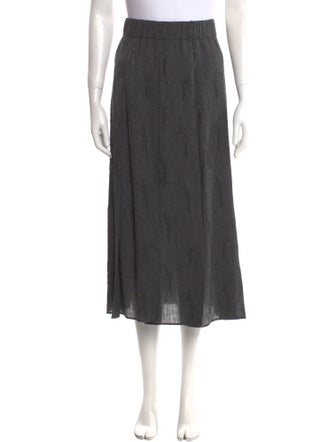 Brunello Cucinelli Wool Midi Length Skirt