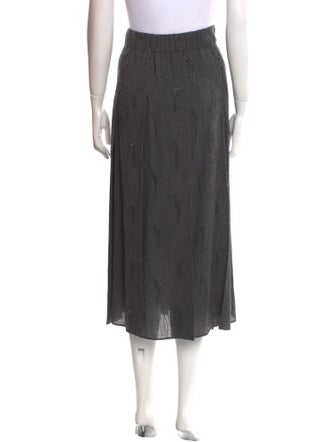 Brunello Cucinelli Wool Midi Length Skirt