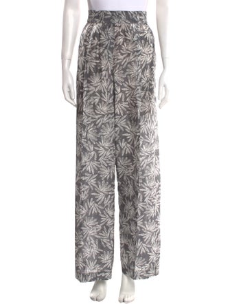 Brunello Cucinelli Silk Wide Leg Pants