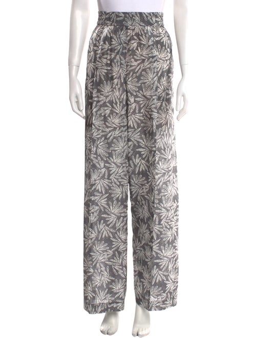 Brunello Cucinelli Silk Wide Leg Pants