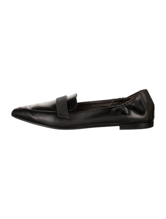 Brunello Cucinelli Monili Leather Loafers