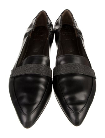 Brunello Cucinelli Monili Leather Loafers