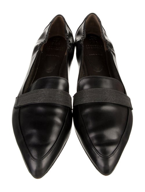 Brunello Cucinelli Monili Leather Loafers