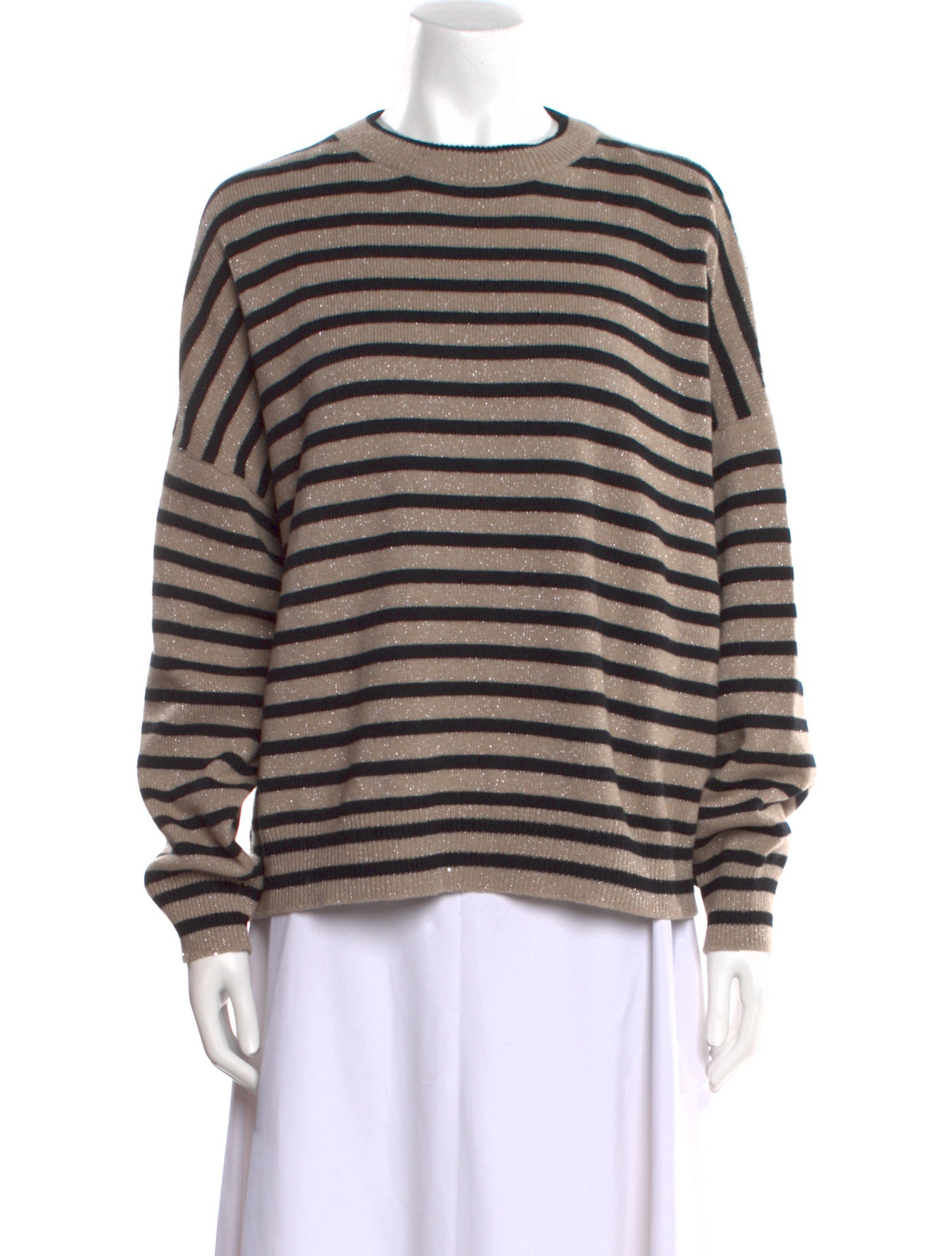 Brunello Cucinelli Striped Crew Neck Sweater w/ Tags