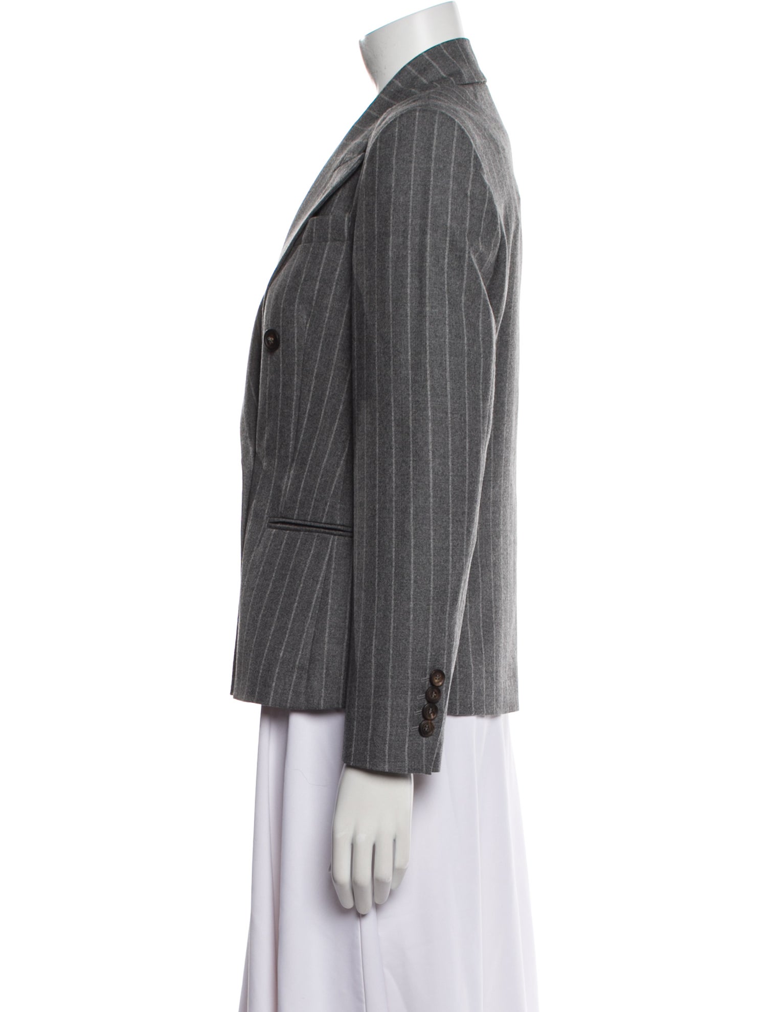 Brunello Cucinelli Virgin Wool Striped Blazer w/ Tags