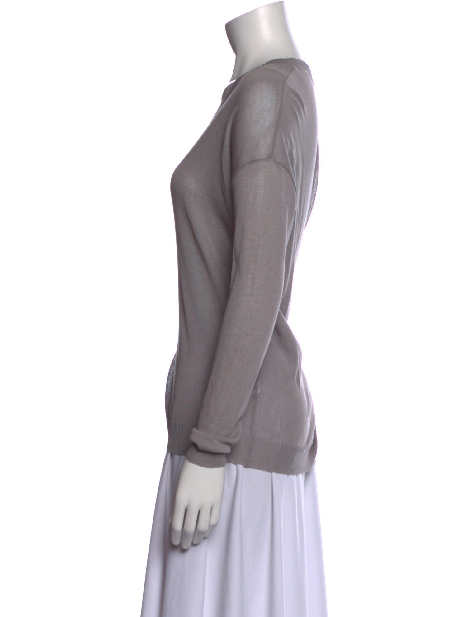 Brunello Cucinelli V-Neck Long Sleeve Sweatshirt