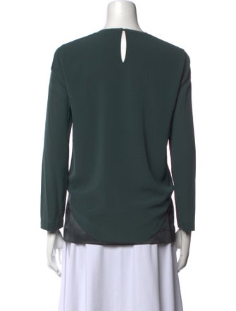 Brunello Cucinelli Silk Crew Neck Top