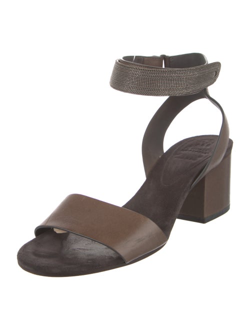 Brunello Cucinelli Monili Leather Sandals