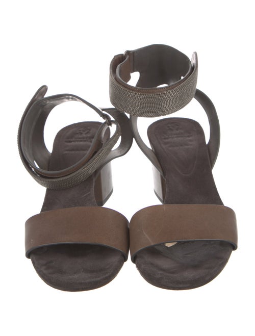 Brunello Cucinelli Monili Leather Sandals