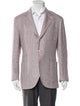 Brunello Cucinelli Linen Houndstooth Print Blazer