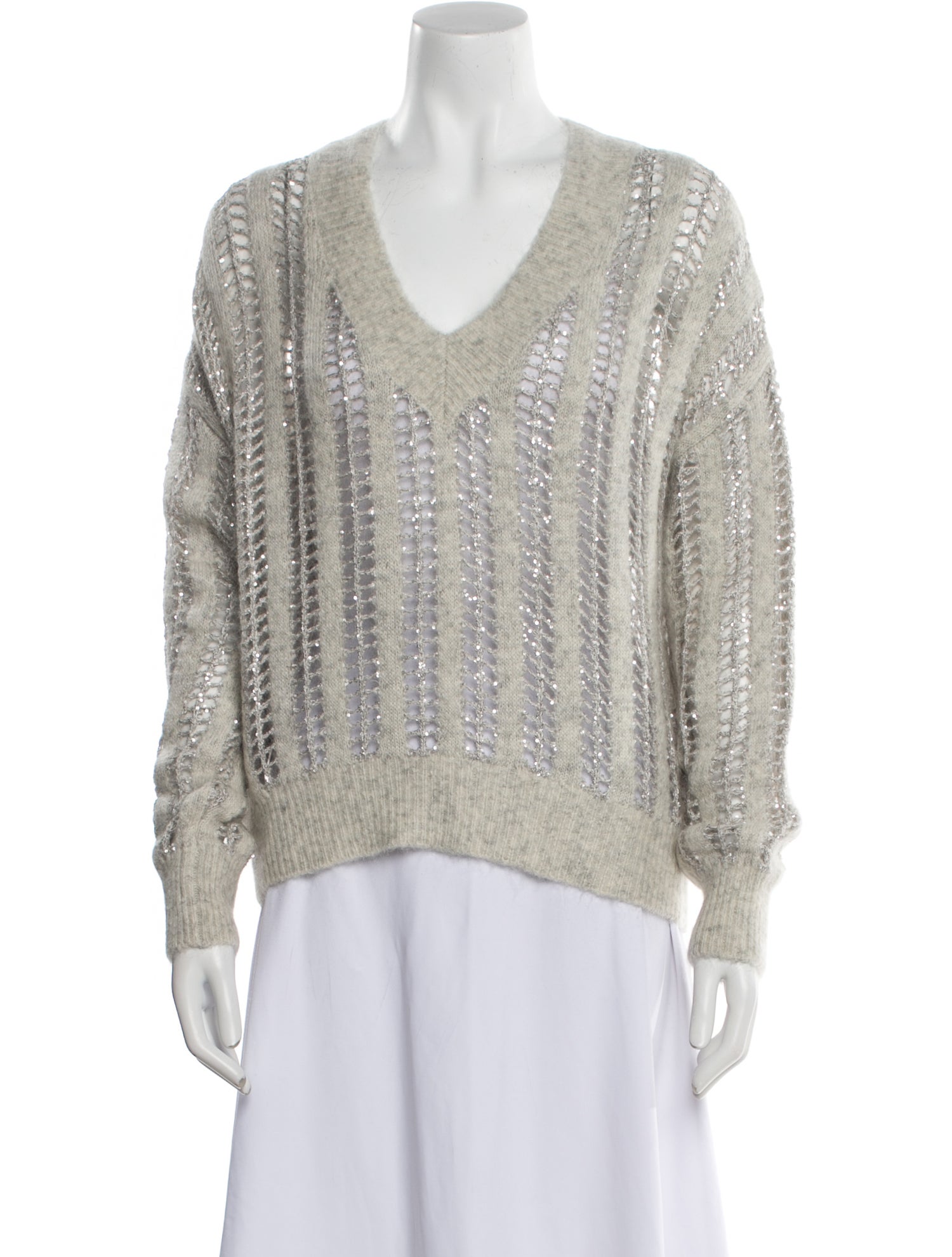 Brunello Cucinelli Wool V-Neck Sweater w/ Tags