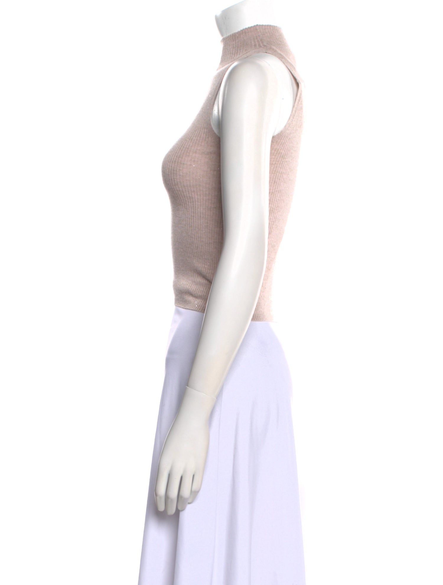 Brunello Cucinelli Turtleneck Sleeveless Crop Top w/ Tags