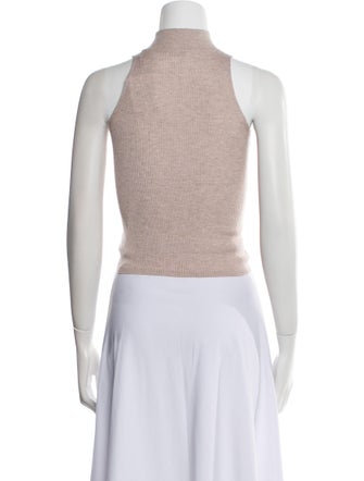Brunello Cucinelli Mock Neck Sleeveless Crop Top