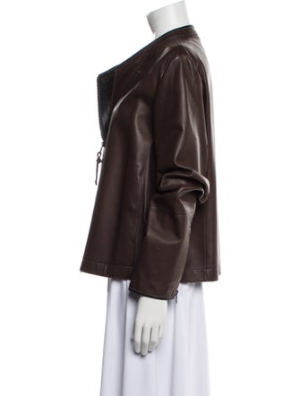 Brunello Cucinelli Leather Biker Jacket