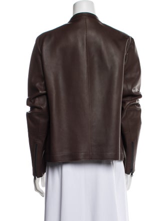 Brunello Cucinelli Leather Biker Jacket