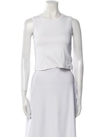 Brunello Cucinelli Crew Neck Sleeveless Crop Top