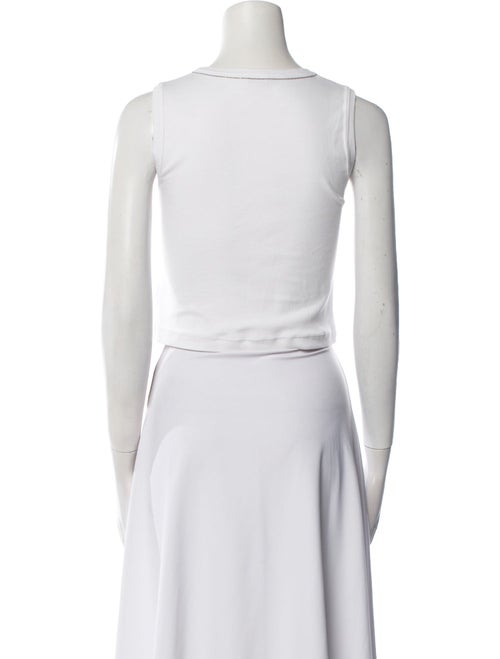Brunello Cucinelli Crew Neck Sleeveless Crop Top