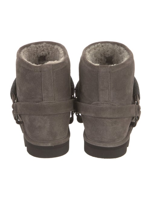 Brunello Cucinelli Monili Suede Moto Boots