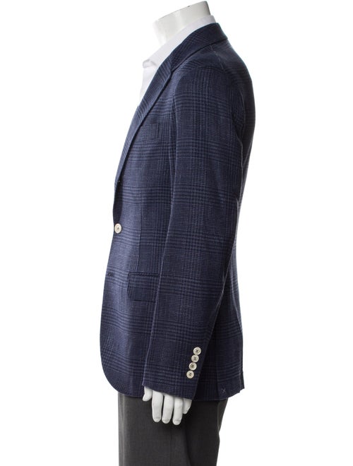 Brunello Cucinelli Wool Plaid Print Blazer