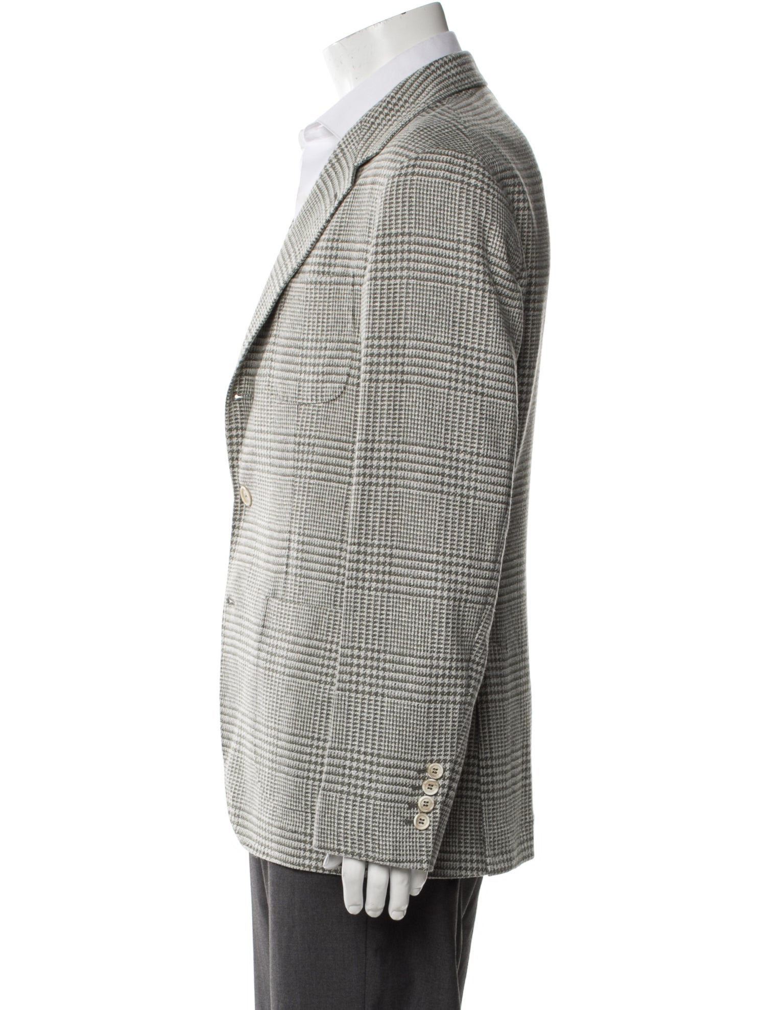Brunello Cucinelli Wool Plaid Print Blazer