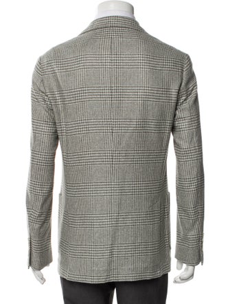 Brunello Cucinelli Wool Plaid Print Blazer