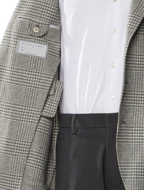 Brunello Cucinelli Wool Plaid Print Blazer