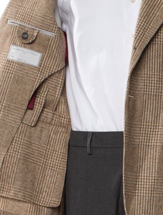 Brunello Cucinelli Plaid Print Blazer