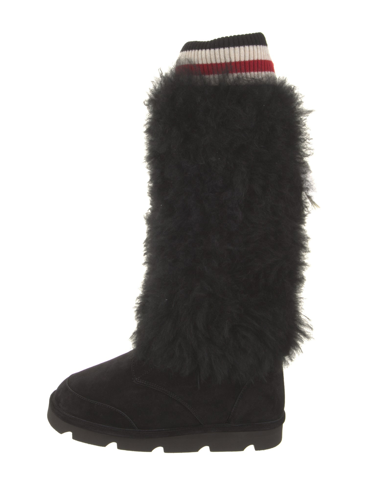 Brunello Cucinelli Suede Fur Trim Boots w/ Tags