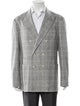 Brunello Cucinelli Silk Plaid Print Blazer
